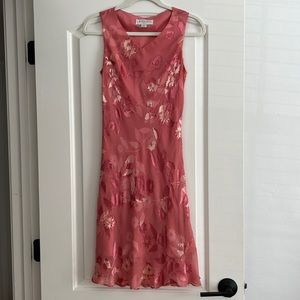 VINTAGE Casual Corner Pink Floral Dress Y2K